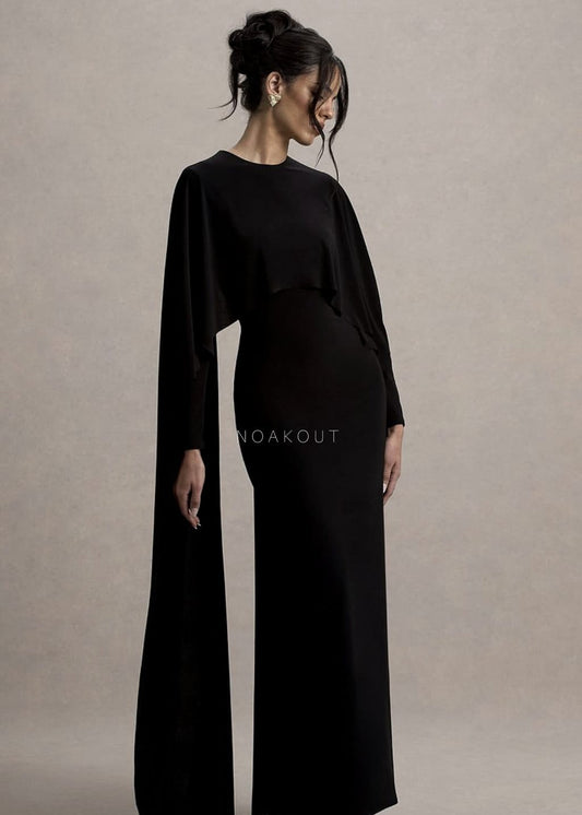 Shamoze Silk Cape Shawl & Dress Two Piece Set