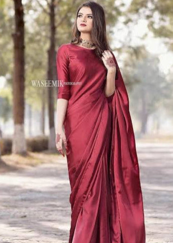 New Plain Silk Saree Collection