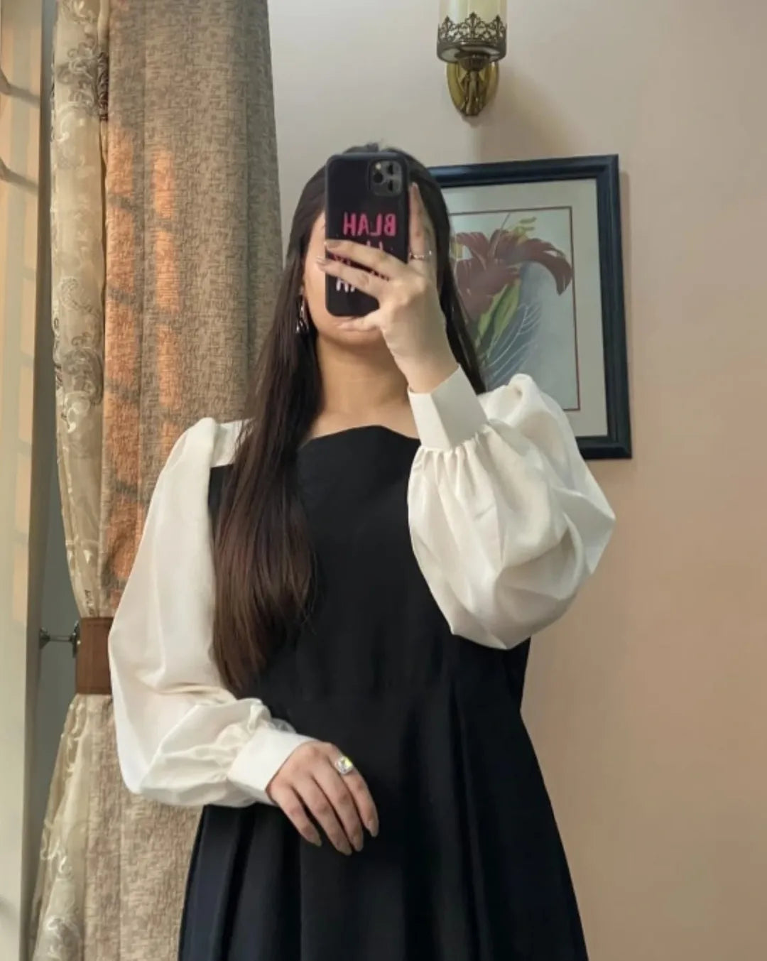 Monochrome Rhapsody Long Maxi Dress | Imported Soft Georgette