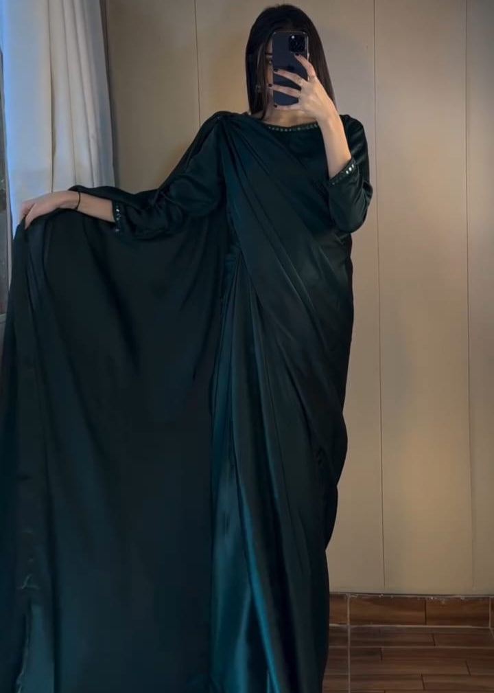 Mirror Work Silk Saree Ready to Wear