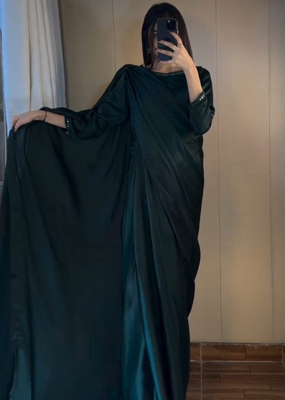 Mirror Work Silk Saree Ready to Wear