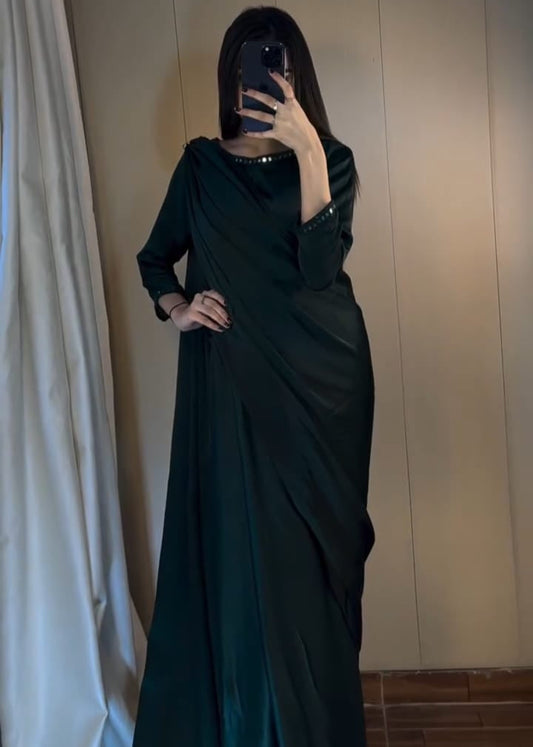 Mirror Work Silk Saree Ready to Wear